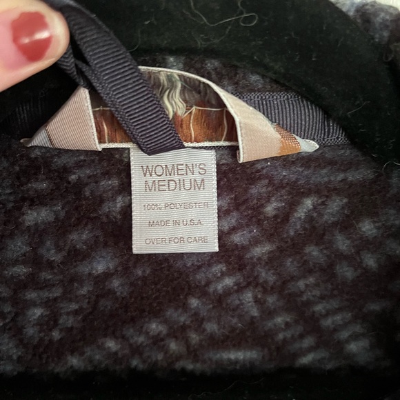 $115 Vintage 90s Eastern Mountain Sports Snap Fleece Size Medium - Picture 3 of 5